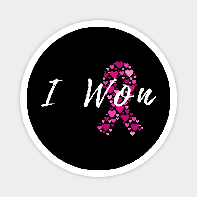 I won pink cancer survivor shirt Magnet by BalmyBell